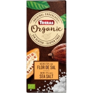 TORRAS Organic chocolate negro ecológico 72% con flor de sal 2.39 €