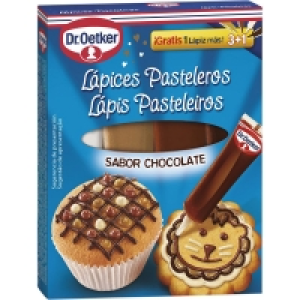 DR.OETKER lápices pasteleros sabor chocolate 3 unidades caja