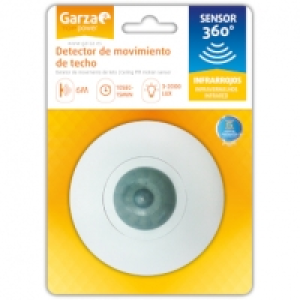 Bricoking  DETECTOR DE MOVIMIENTO POR INFRARROJOS TECHO 360º