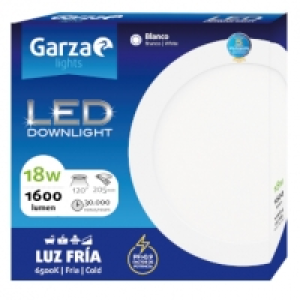 DOWNLIGHT CIRCULAR Ø22,5CM 18W 1530LM 65K BLANCO