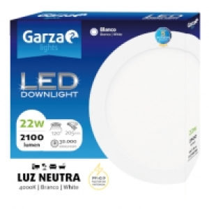 DOWNLIGHT CIRCULAR Ø22,5CM 22W 2100LM 40K BLANCO