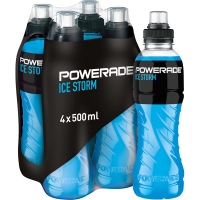 Hipercor  POWERADE bebida isotónica Ice Storm pack 4 botellas 50 cl co