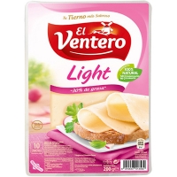 Hipercor  EL VENTERO queso tierno light - 30% m.g. en lonchas sin glut