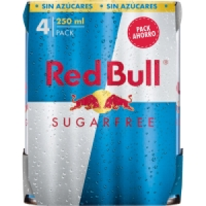 RED BULL sugar free bebida energética sin azúcar pack 4 lata