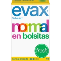 Hipercor  EVAX salvaslip Fresh normal plegado en bolsitas caja 40 unid