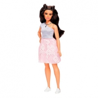 Toysrus  Barbie - Muñeca Fashionista - Falda con Velo Rosa