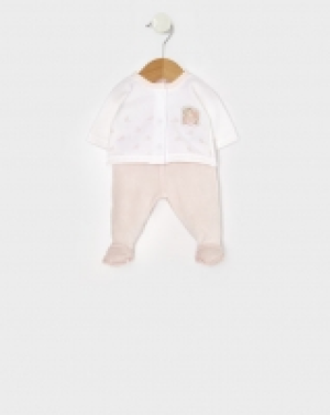 Prenatal  CONJUNTO EXTRA-SMALL BLANCO Y ROSA