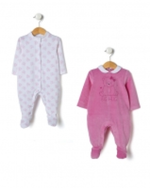 Prenatal  PACK DE 2 PIJAMAS BLANCO Y ROSA