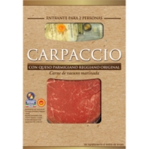 ROLER carpaccio de vacuno marinado sin gluten con queso parm 2.99 €