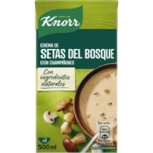 KNORR crema de setas del bosque con champiñones envase 500 m 1.80 €