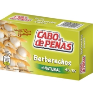 CABO DE PEÑAS berberechos al natural 45-55 piezas lata 63 g  4.59 €