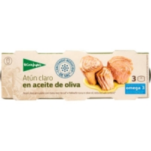 EL CORTE INGLES atún claro en aceite de oliva con bajo conte