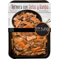 Hipercor  TA-TUNG ternera con setas y bambú envase 300 g