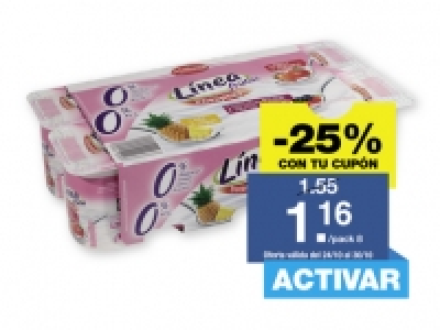 Milbona® Yogur Línea con fruta 0% 1.16 €