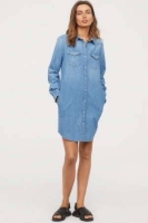 HM   Vestido camisero en denim