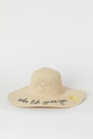 HM   Sombrero de paja con bordado