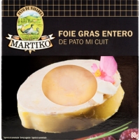 Hipercor  MARTIKO foie gras entero de pato mi cuit envase 80 g