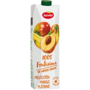 JUVER 100% Frutísima bebida de zumo melocotón, mango y pláta