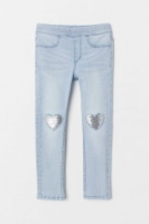 HM   Leggings denim con lentejuelas