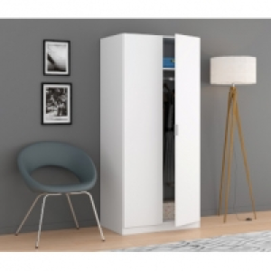 ARMARIO 2 PUERTAS COLOR BLANCO 180X81X52 CM