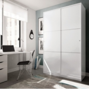 ARMARIO 2 PUERTASCORREDERAS COLOR BLANCO 200X120X50 CM