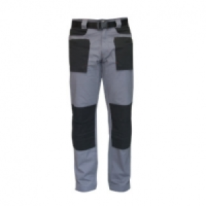 Bricoking  PANTALON DE TRABAJO GRIS/NEGRO