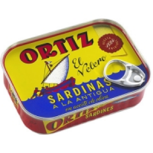 ORTIZ sardinas en aceite de oliva a la antigua lata 100 g ne 2.49 €