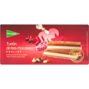 EL CORTE INGLES turrón de tres chocolates praliné Calidad Su 2.40 €