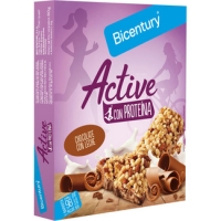 Hipercor  BICENTURY Proteína barritas snack de cereales con chocolate 