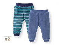 Lidl  Lupilu® Pantalones de terciopelo azulados bebé pack 2