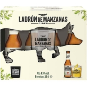 LADRON DE MANZANAS sidra de manzana tipo Cider pack 6 botell