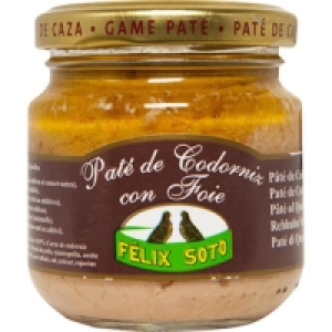 FELIX SOTO paté de codorniz con foie frasco 130 g neto escur