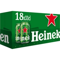 Hipercor  HEINEKEN cerveza rubia Holanda pack 18 latas 33 cl