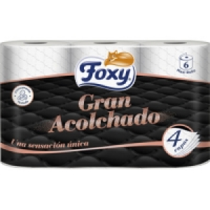 FOXY papel higiénico Gran Acolchado 4 capas paquete 6 unidad