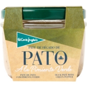 EL CORTE INGLES paté de pato a la pimienta verde tarro 100 g