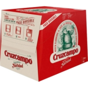 CRUZCAMPO cerveza rubia especial Navidad pack 12 botellas 33