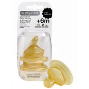SUAVINEX tetina anatómica 2L para flujo denso +6m para biber 4.35 €