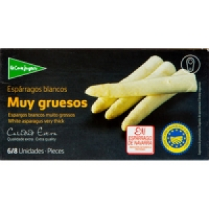 EL CORTE INGLES espárragos blancos muy gruesos D.O. Navarra