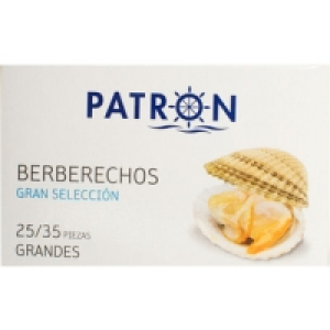 Hipercor  PATRON berberechos al natural gran selección 25-35 piezas la