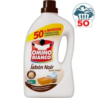 Hipercor  OMINO BIANCO detergente máquina líquido Noir botella 50 dosi