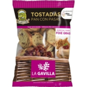 MARTIKO LA GAVILLA tostadas de pan con pasas especial para f