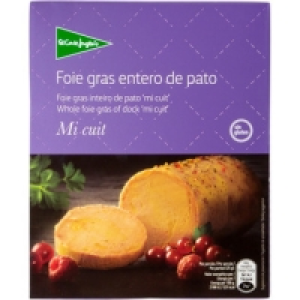 EL CORTE INGLES foie gras entero de pato mi cuit sin gluten
