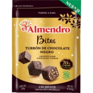 EL ALMENDRO Bites turrón de chocolate negro crujiente sin gl