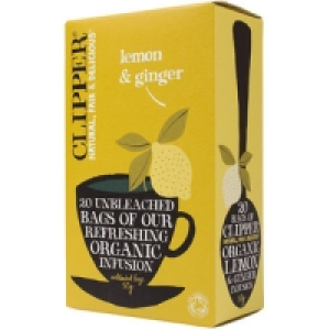 CLIPPER infusión ecológica de limón y jengibre envase 20 bol
