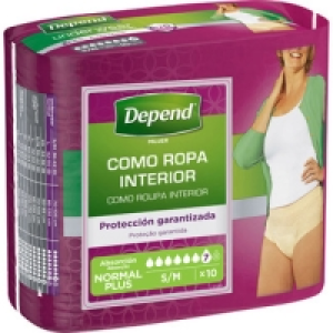 DEPEND braga incontinencia mujer absorción normal talla pequ 8.79 €