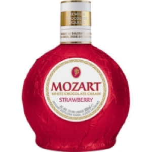 MOZART licor de crema de chocolate blanco y fresas botella 5