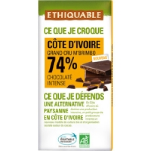 ETHIQUABLE chocolate negro 72% cacao de Costa de Marfil ecol 2.53 €