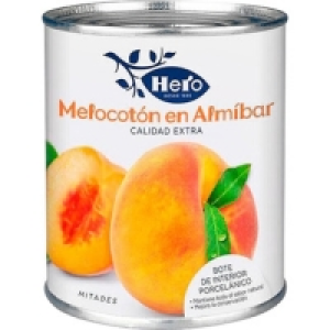 Hipercor  HERO melocotón en almíbar en mitades lata 480 g neto escurri