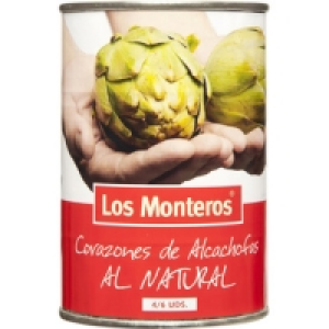 Hipercor  LOS MONTEROS corazones de alcachofa al natural lata 240 g ne