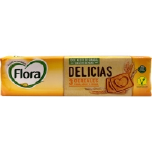 FLORA Delicias galleta con 3 cereales trigo, arroz y cebada  0.89 €